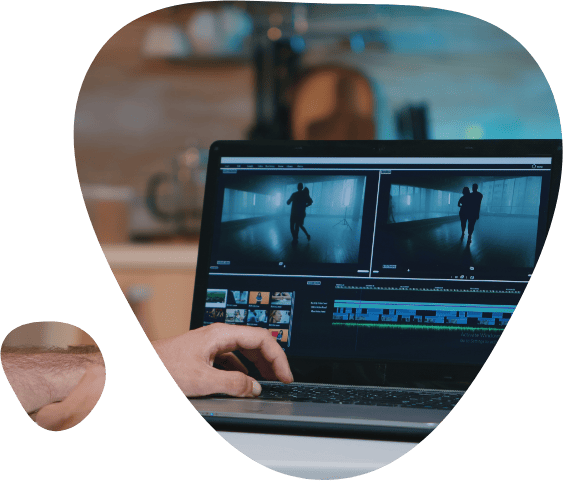 video edit online solutions in sydney with man going through frames